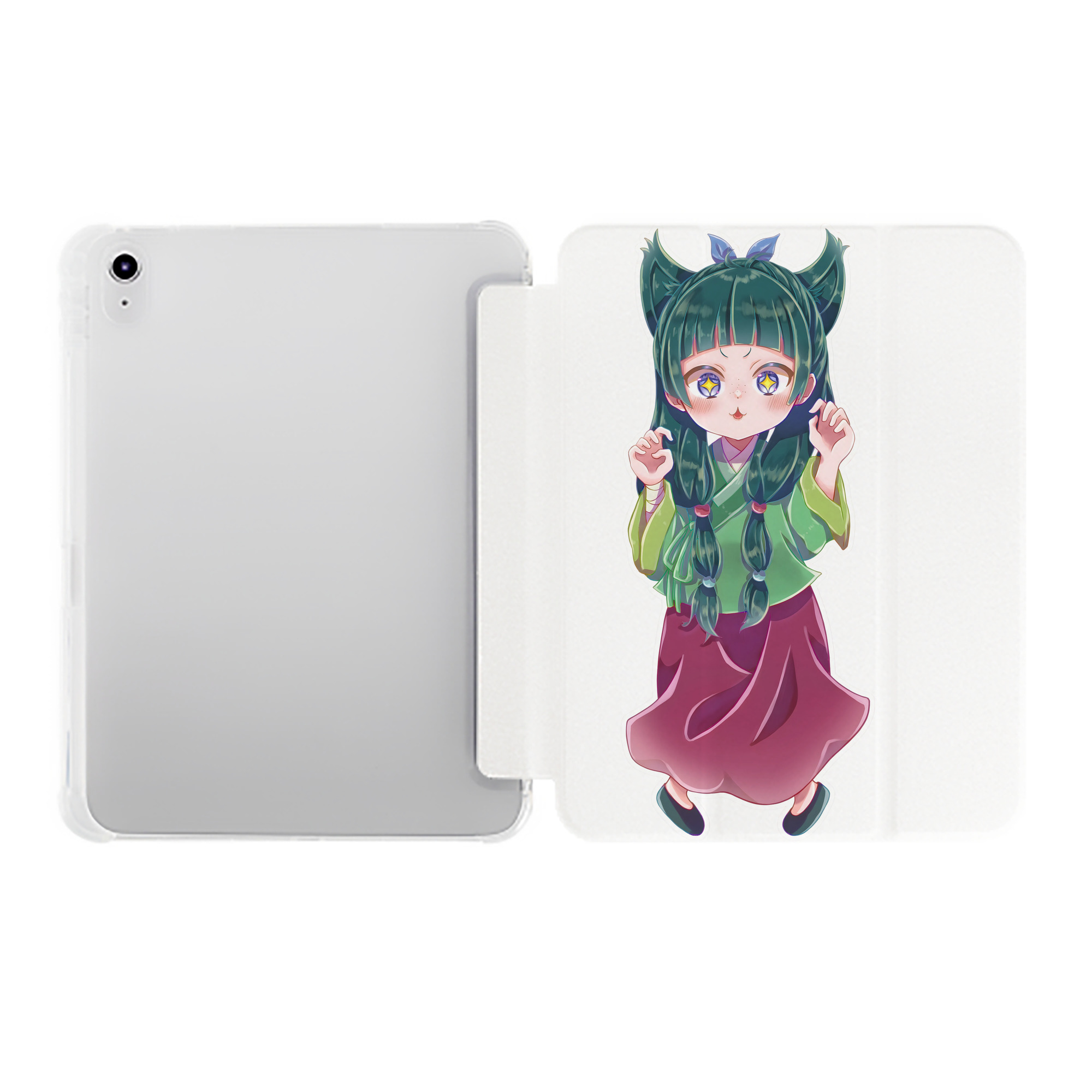 （画像用） 薬屋のひとりごと The Apothecary Diaries IPad ケース ペン収納付き 三つ折りスタンド PUレザー×シリコン 対応機種9.5/10.5/10.9インチ